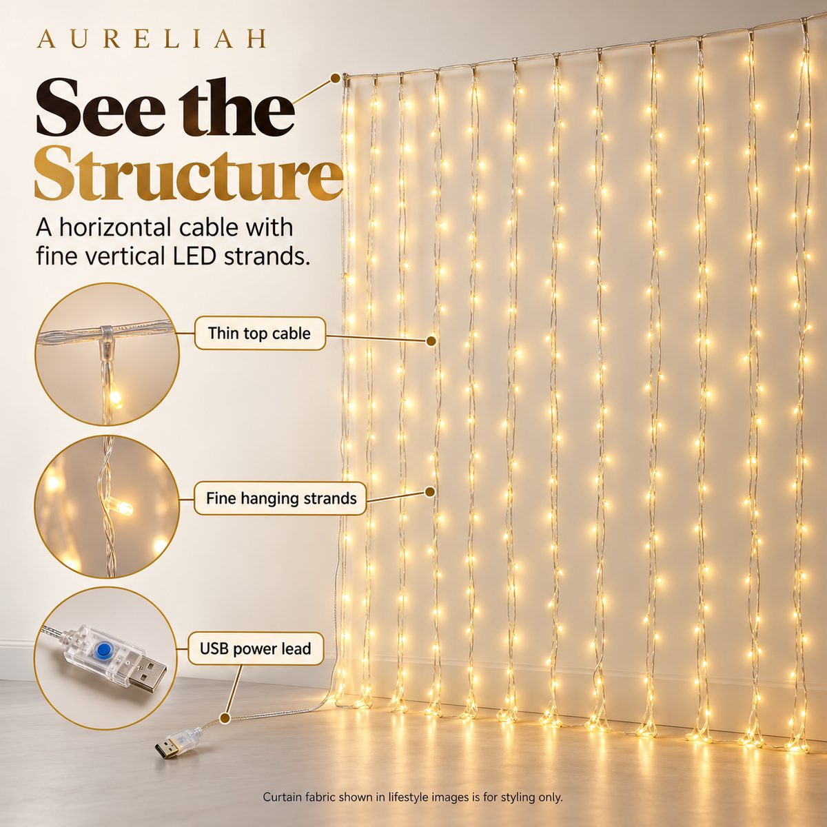LED Curtain Lights for a Cozy Christmas